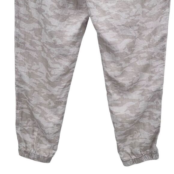Athleta Cabo Tide Linen Jogger Neutral Tan Camo Size 12 - Picture 7 of 11
